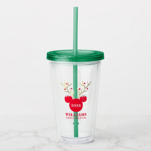 Mickey Christmas Family Vacation Acrylic Tumbler