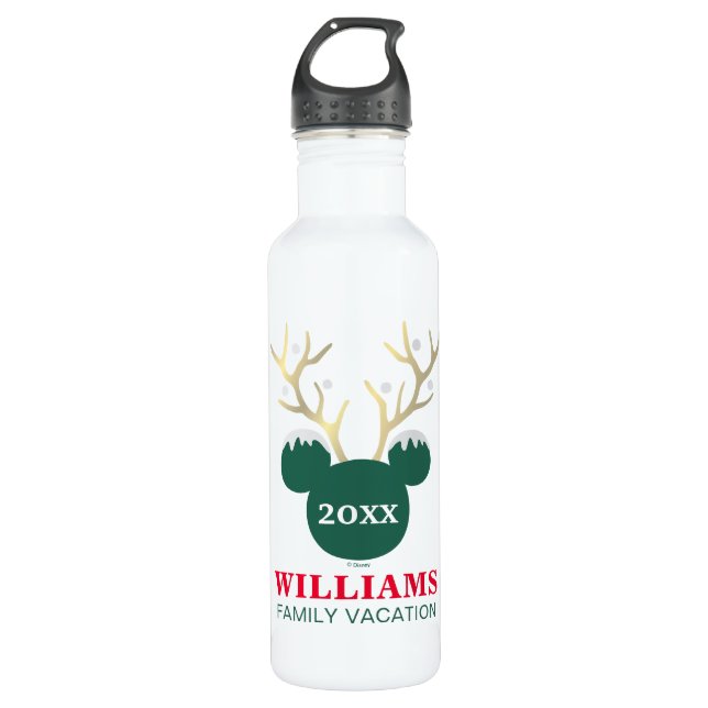 Mickey | Christmas Family Vacation Stainless Steel Water Bottle (Front)