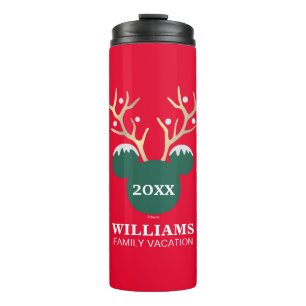 Mickey Christmas Family Vacation Thermal Tumbler