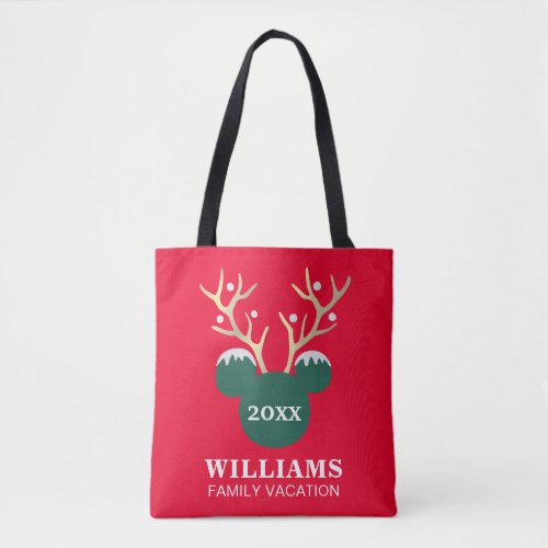 Mickey  Christmas Family Vacation Tote Bag