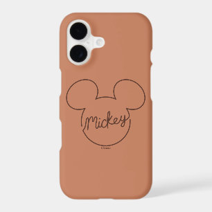 Mickey Continuous Line Icon Name Graphic iPhone 17 Case