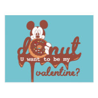 Mickey | Donut U Want to be My Valentine? Postcard