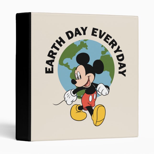 Mickey | Earth Day Everyday 3 Ring Binder (Front/Spine)