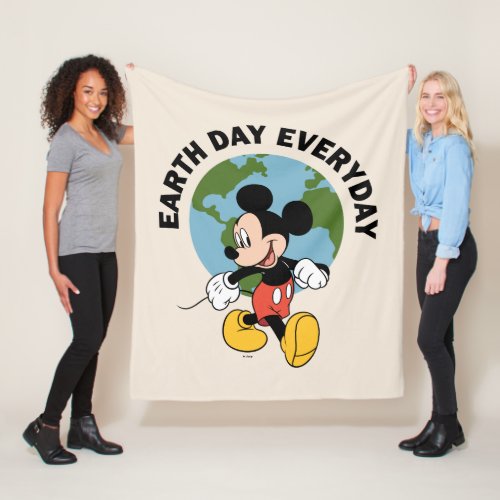 Mickey  Earth Day Everyday Fleece Blanket