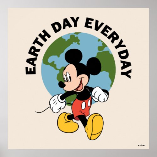Mickey  Earth Day Everyday Poster