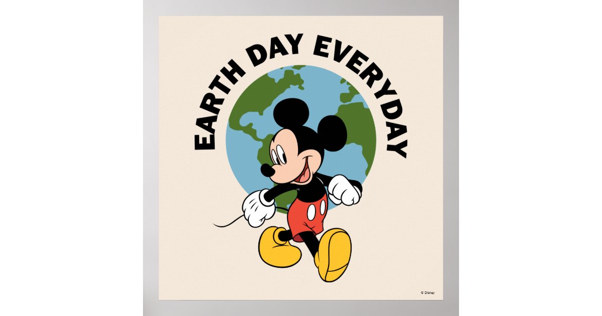 Mickey | Earth Day Everyday Poster | Zazzle