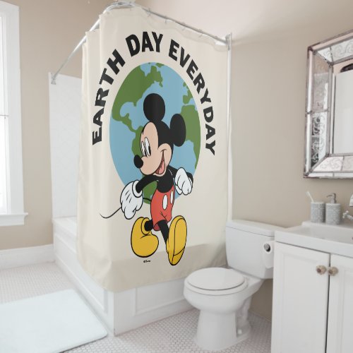 Mickey  Earth Day Everyday Shower Curtain
