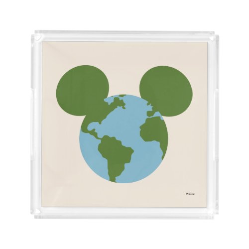 Mickey Earth Icon Acrylic Tray