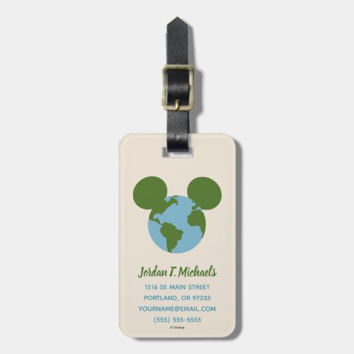 Mickey Earth Icon Luggage Tag