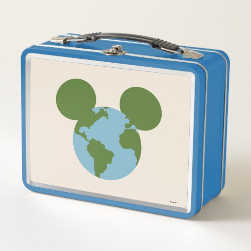 Mickey Earth Icon Metal Lunch Box