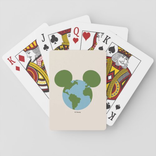 Mickey Earth Icon Poker Cards