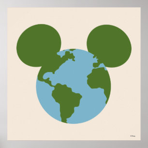 Mickey Earth Icon Poster