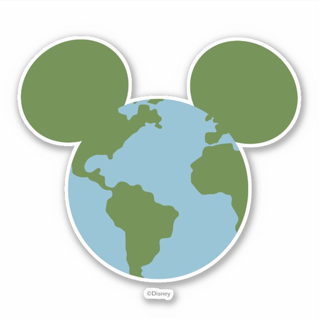 Mickey Earth Icon Sticker (Front)