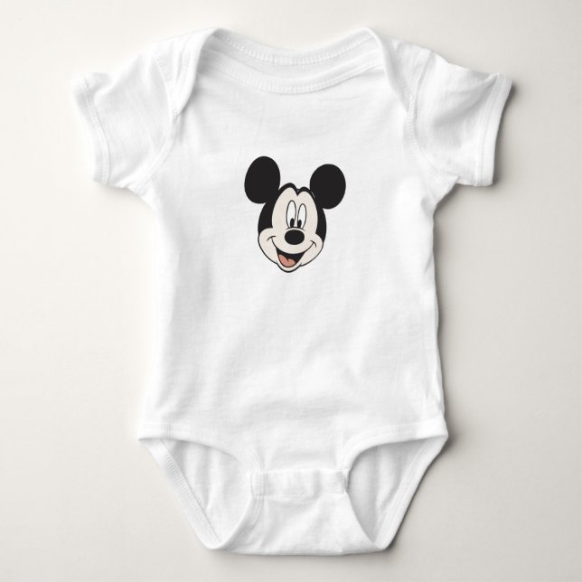 Mickey Face Baby Bodysuit (Front)