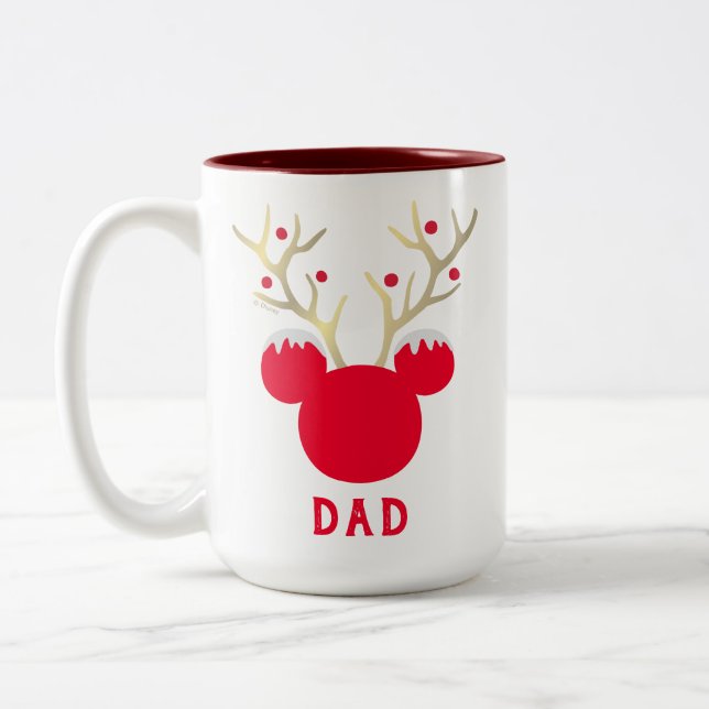 Mickey | Family Christmas  - Dad Two-Tone Coffee Mug (Left)