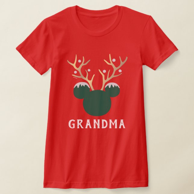 Mickey | Family Christmas  - Grandma T-Shirt (Laydown)