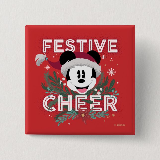 Mickey | Festive Cheer Button (Front)