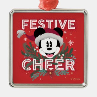 Mickey | Festive Cheer Metal Ornament