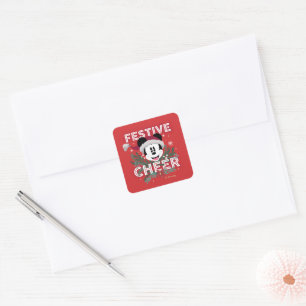 Mickey Festive Cheer Square Sticker