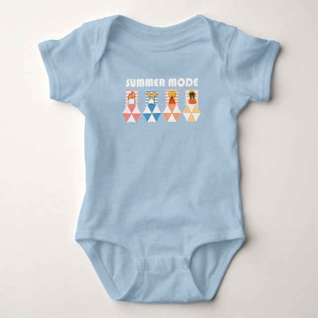 Mickey & Friends | Beach Summer Mode Baby Bodysuit (Front)