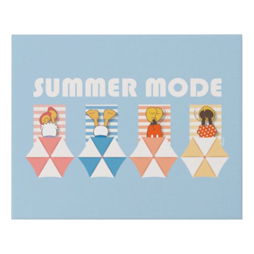 Mickey  Friends  Beach Summer Mode Faux Canvas Print