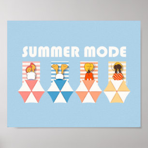 Mickey & Friends   Beach Summer Mode Poster
