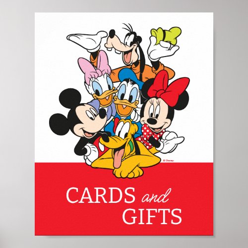Mickey  Friends Cards and Gifts Baby Shower Poster
