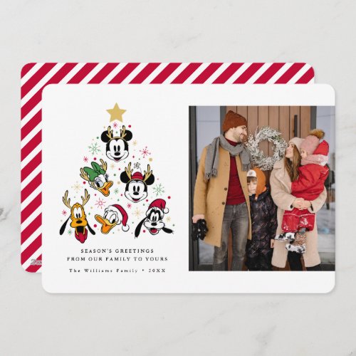 Mickey  Friends Character Christmas Holiday Photo