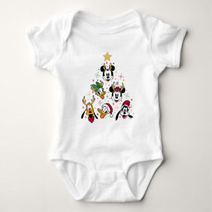 Mickey & Friends Character Christmas Tree Baby Bodysuit