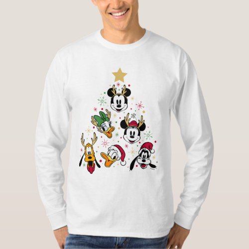 Mickey  Friends Character Christmas Tree T_Shirt