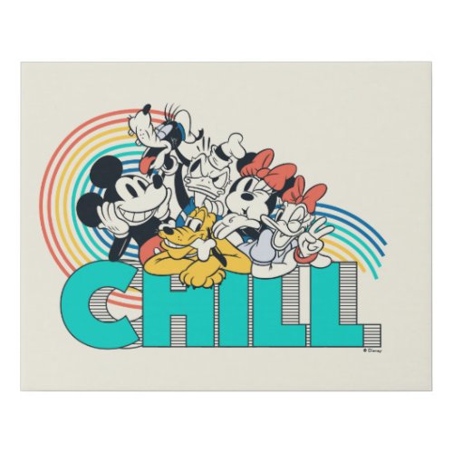 Mickey  Friends  Chill Faux Canvas Print