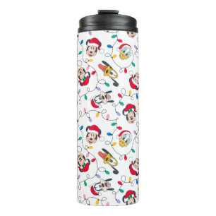 Mickey & Friends Christmas Lights Pattern Thermal Tumbler