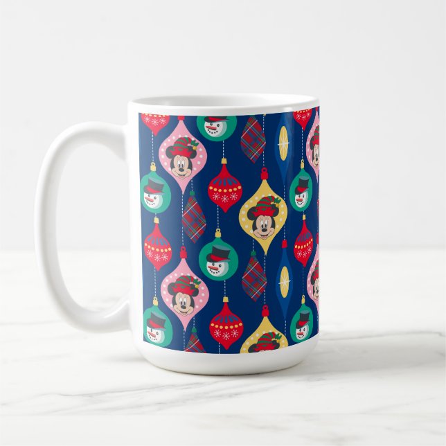 Mickey & Friends | Christmas Ornament Pattern Coffee Mug (Left)