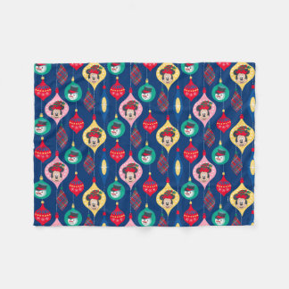 Mickey & Friends | Christmas Ornament Pattern Fleece Blanket