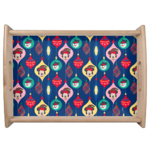 Mickey & Friends Christmas Ornament Pattern Serving Tray