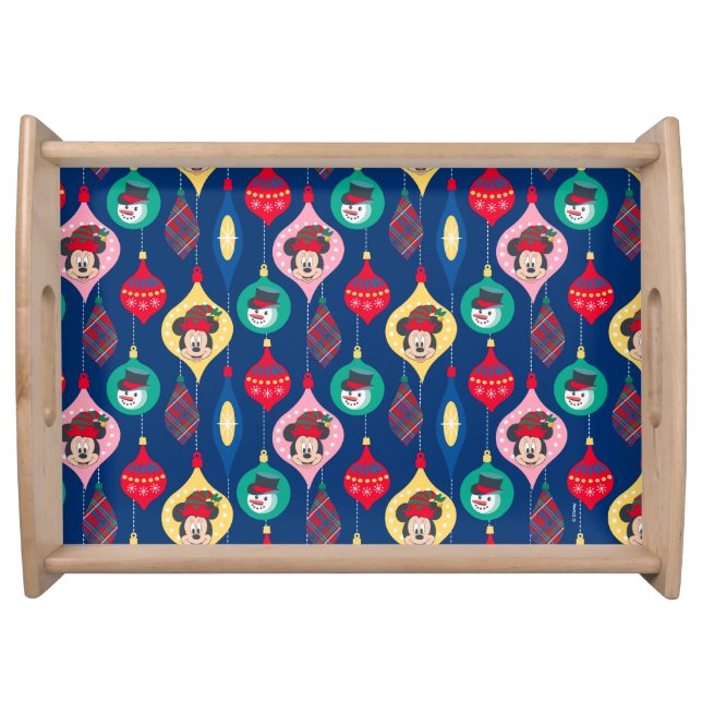 Mickey & Friends | Christmas Ornament Pattern Serving Tray (Front)