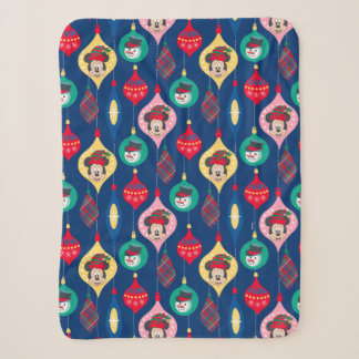 Mickey & Friends | Christmas Ornament Pattern Sherpa Blanket