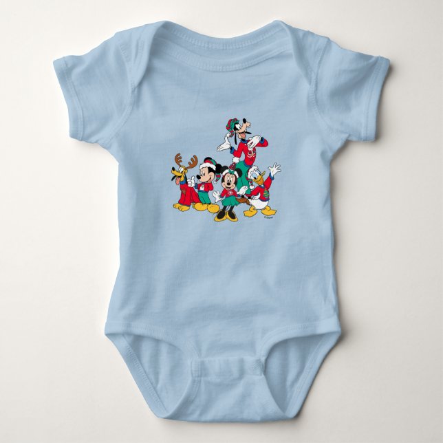 Mickey & Friends | Christmas Outfits Baby Bodysuit (Front)
