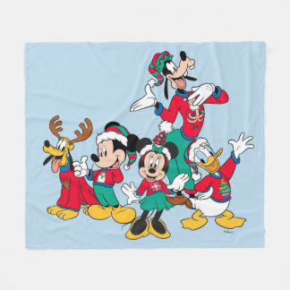 Mickey & Friends | Christmas Outfits Fleece Blanket