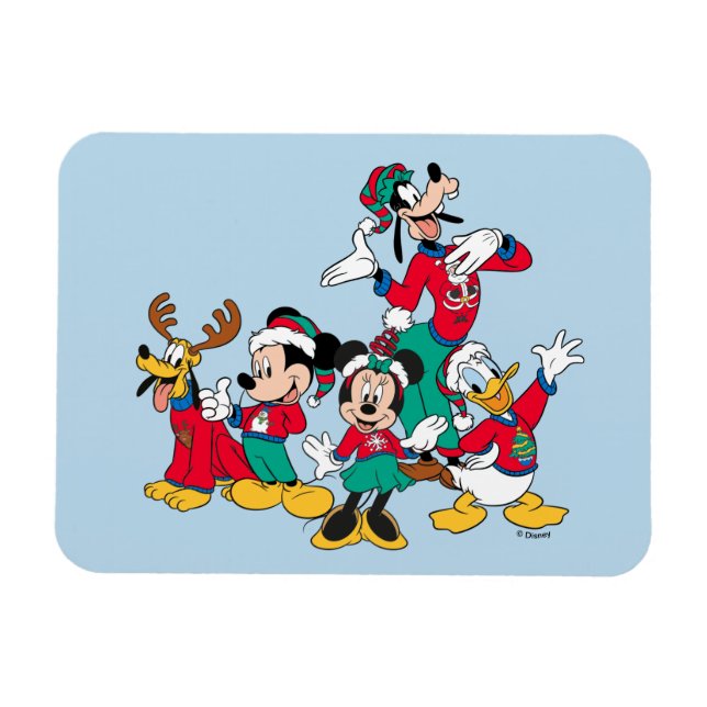Mickey & Friends | Christmas Outfits Magnet (Horizontal)