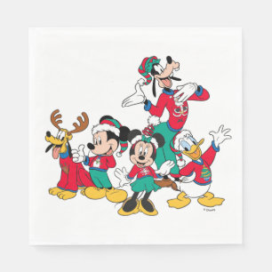 Mickey & Friends Christmas Outfits Napkins