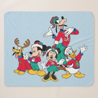 Mickey & Friends | Christmas Outfits Sherpa Blanket