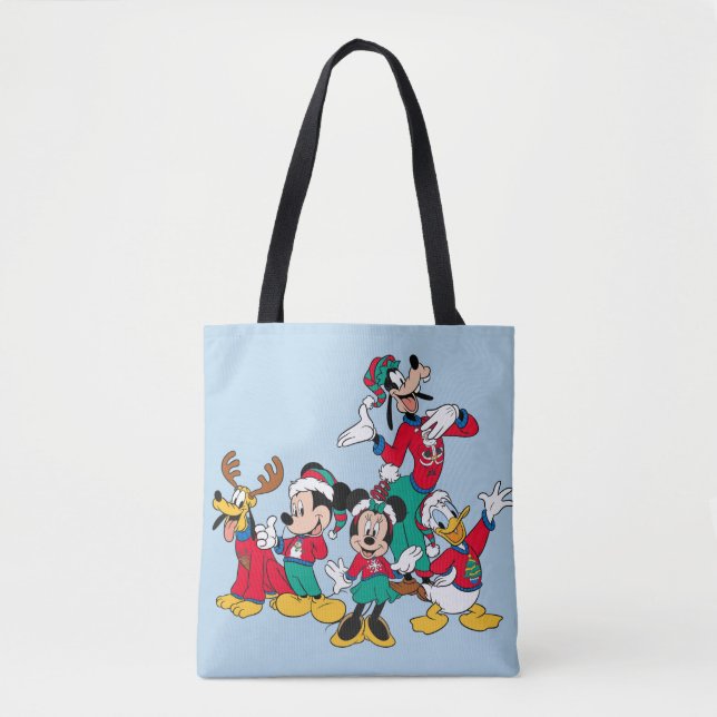 Mickey & Friends | Christmas Outfits Tote Bag (Front)