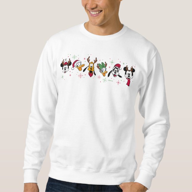 Mickey & Friends Christmas Snowflakes Sweatshirt (Front)