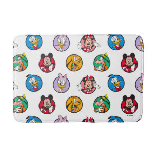 Mickey & Friends Classic Circles Pattern Bath Mat
