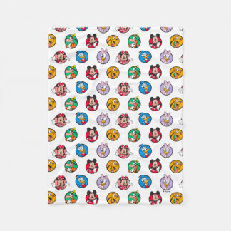 Mickey & Friends Classic Circles Pattern Fleece Blanket