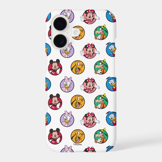 Mickey & Friends Classic Circles Pattern Iphone Case (Back)