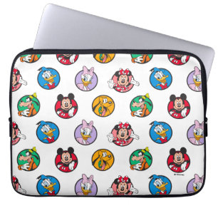 Mickey & Friends Classic Circles Pattern Laptop Sleeve