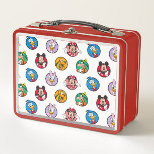 Mickey & Friends Classic Circles Pattern Metal Lunch Box