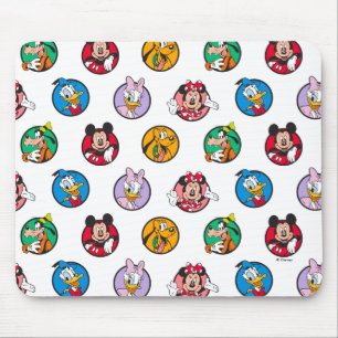 Mickey & Friends Classic Circles Pattern Mouse Pad